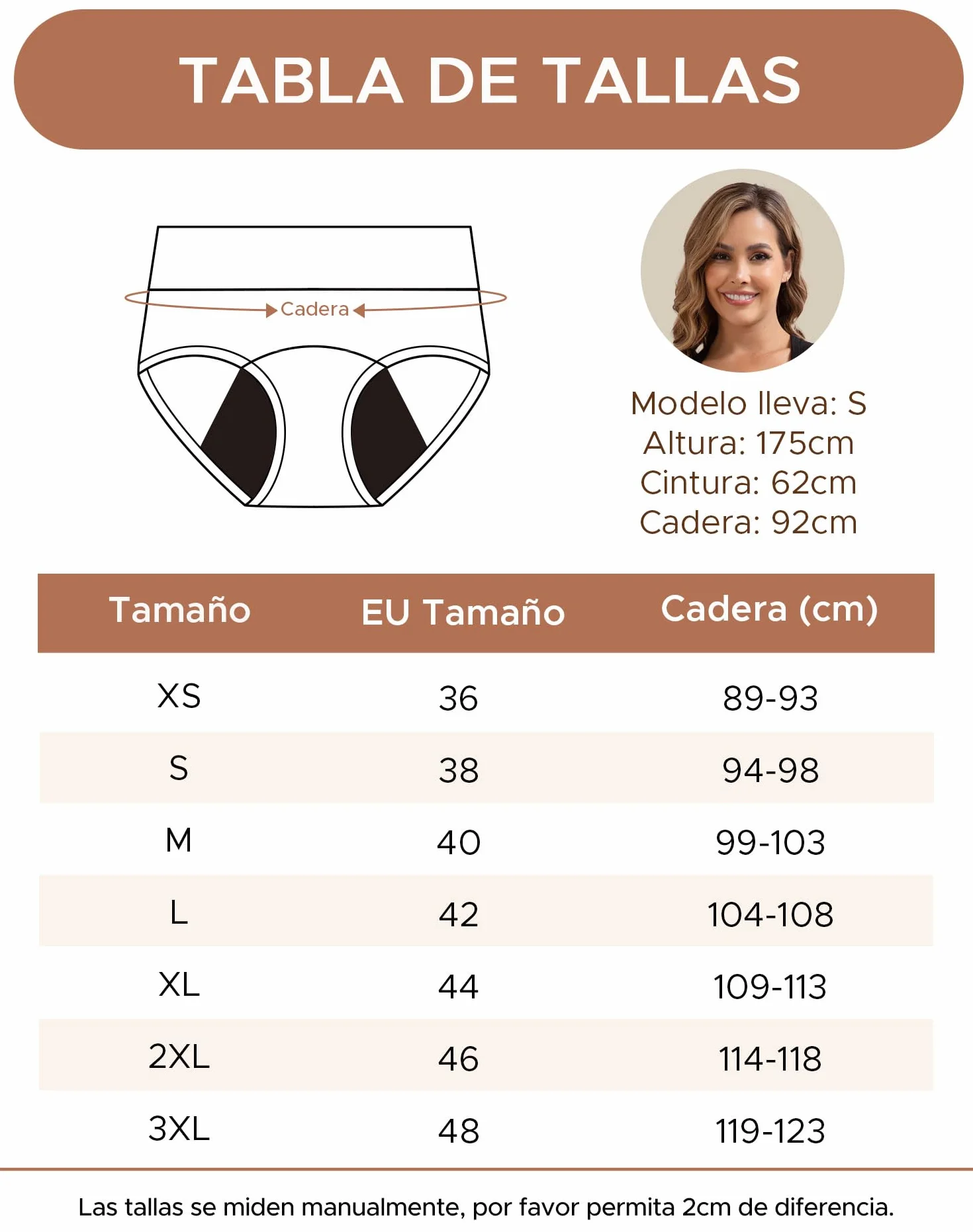 INNERSY Bragas Menstruales Mujer Cintura Alta Braga Menstrual Algodón Ropa Interior Protección Pack de 3