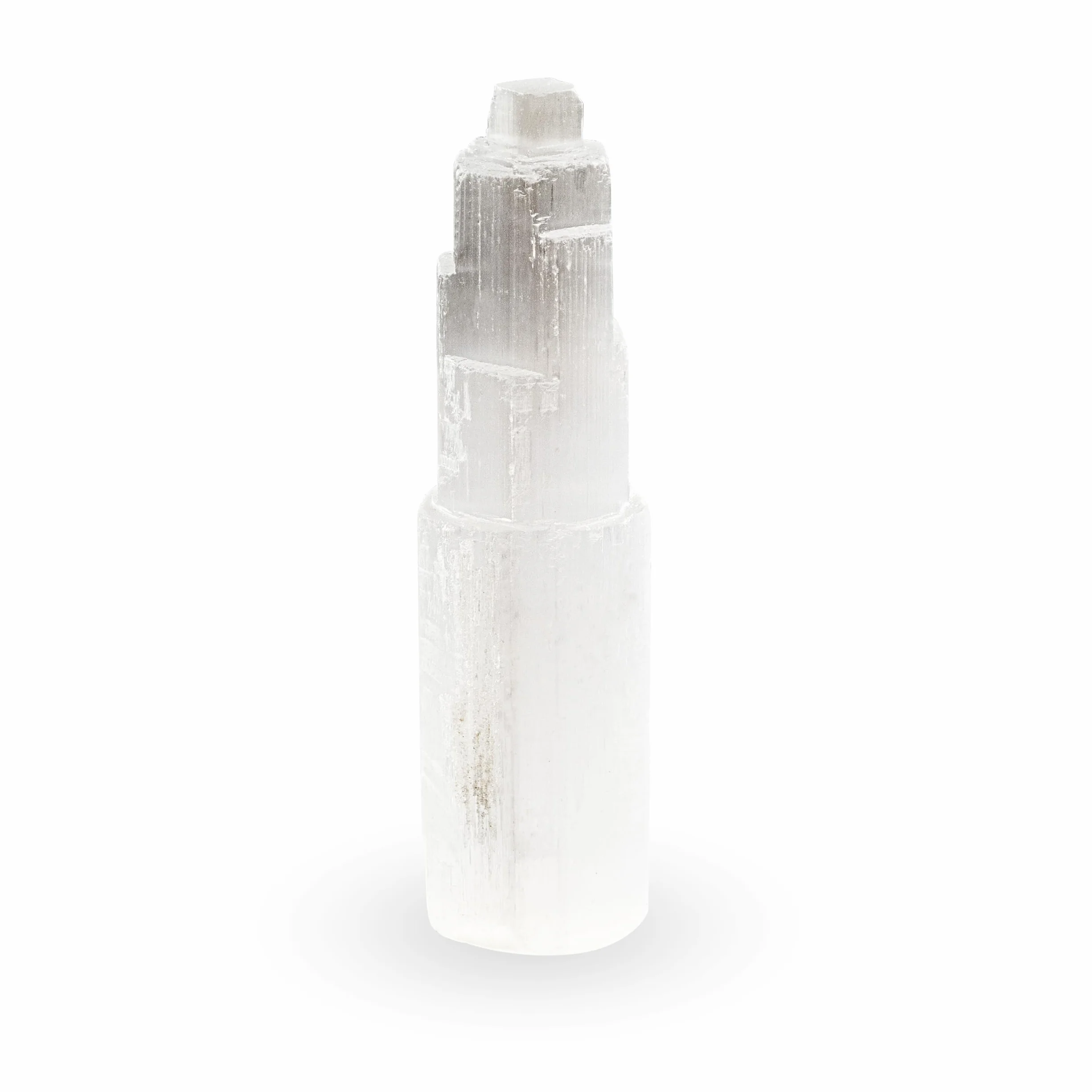 NKlaus Torre de cristal de selenita natural, 15 cm, para meditación, piedra preciosa, decoración 15312