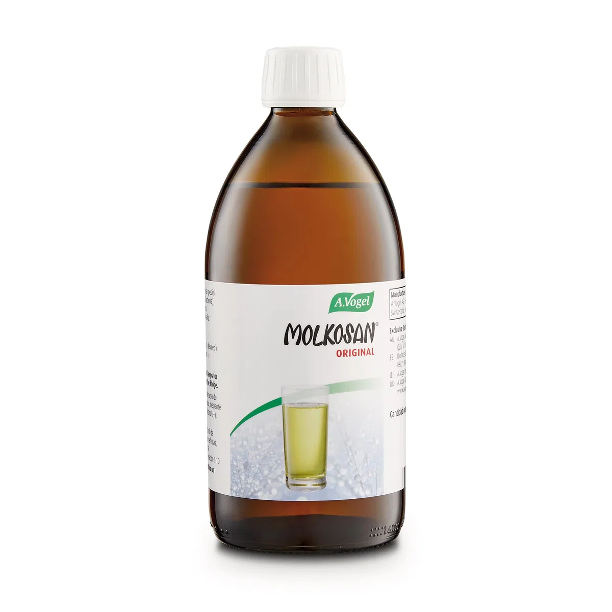 A.Vogel Molkosan | Complemento Alimenticio para el Bienestar Intestinal | Suero Láctico Fermentado | Ingredientes Activos Naturales | 500 ml