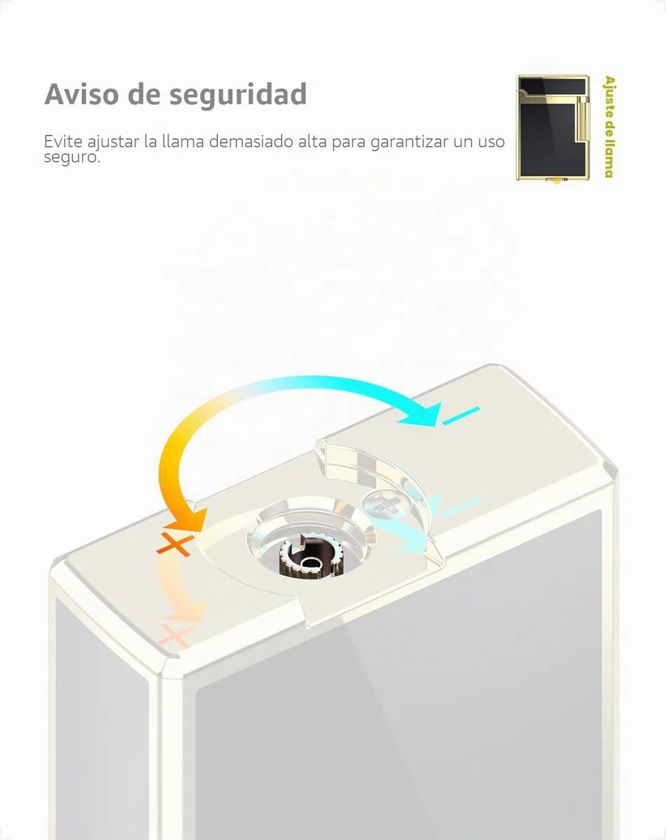 VVAY Mechero Elegante Gas Recargable – Sin Gas Butano Incluido