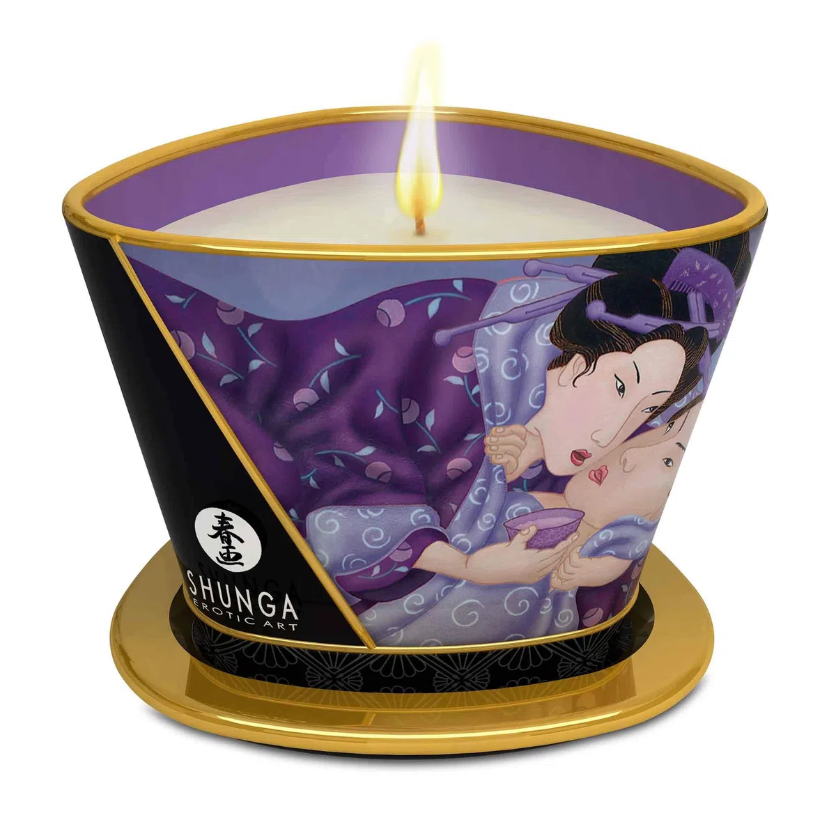 Shunga Vela de Masaje Libido, Aroma de Frutos Exóticos, Color Blanco - 170 ml