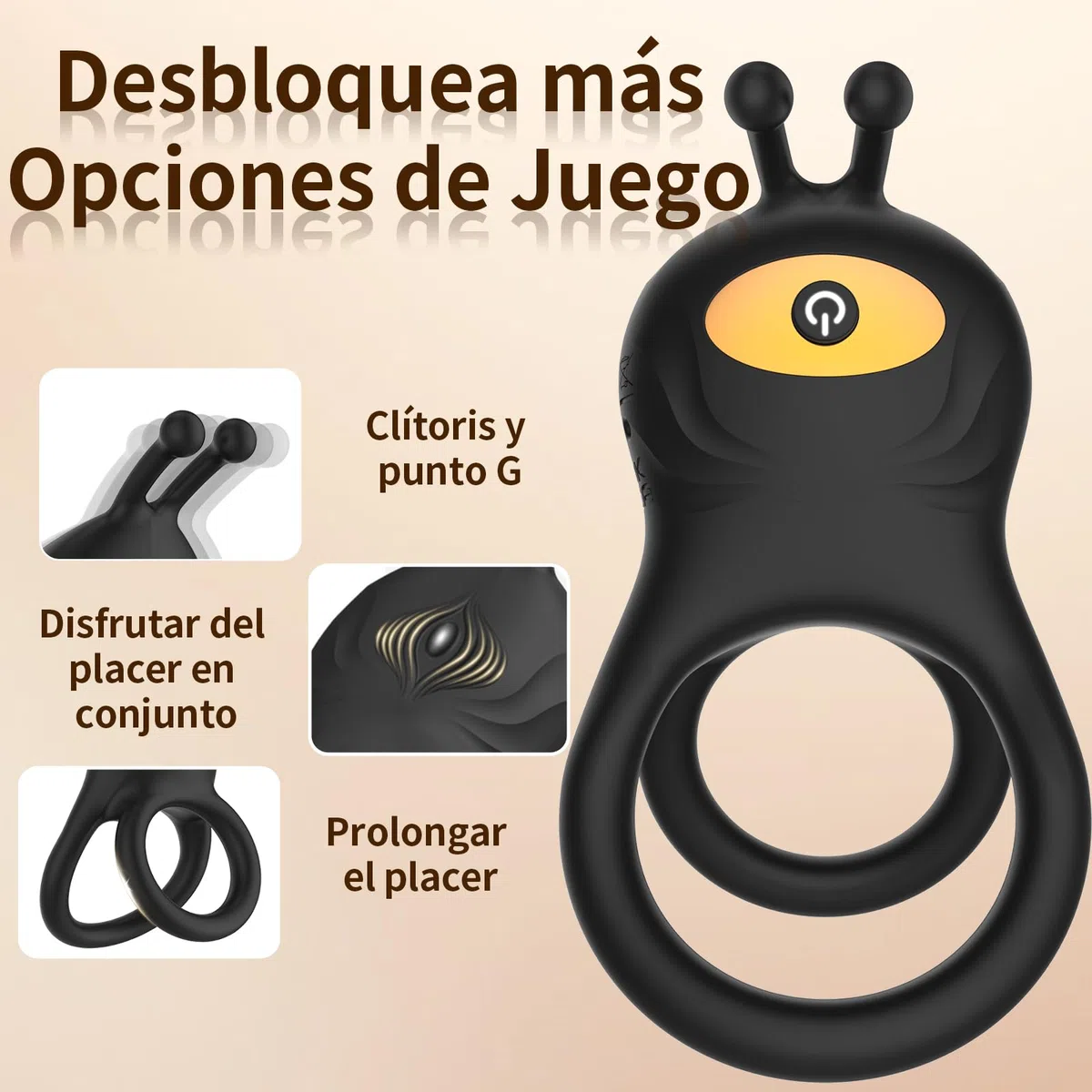 Juguetes Eróticos para Pareja Sexuales Anillo Vibradorador Pene Clítoris Mujer Juguetes Eróticos 10 Modos Vibrador Mando Distancia Vibrador Anillo Pene Masculino Ereccion Juguetes Sexuales Hombre
