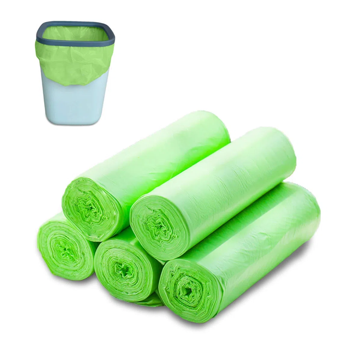 100 bolsas de basura orgánicas resistentes al desgarro para cocinas y alimentos, 100% compostables y biodegradables, bolsas de desechos de almidón de maíz 30 l
