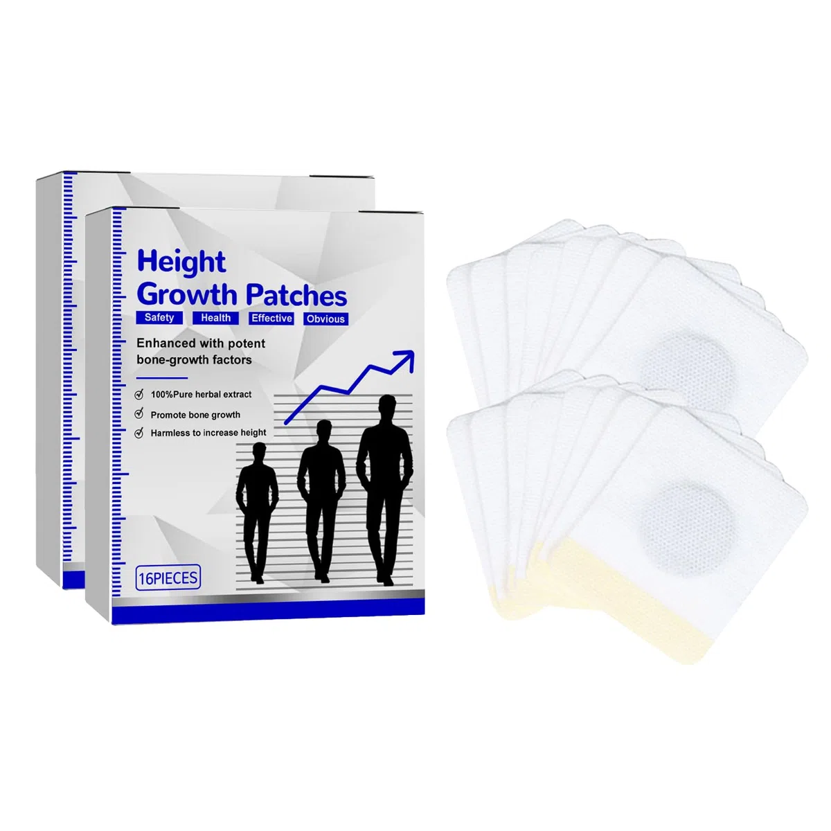 16 Piezas Parches De Crecimiento De Altura, Height Growth Patches, Parches De Crecimiento Óseo De Pies, Grow For Adult And Teens