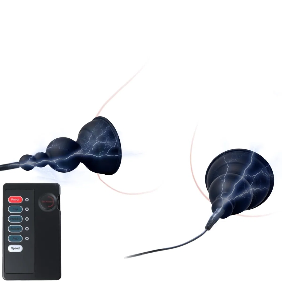Estimulación Succionador de Pezones Succionador Masajeador Estimulador de Senos SM Juguetes Sexuales Silicona Pezones para Electroestimulación con Succión Potente y Control Pulso Estimuladores