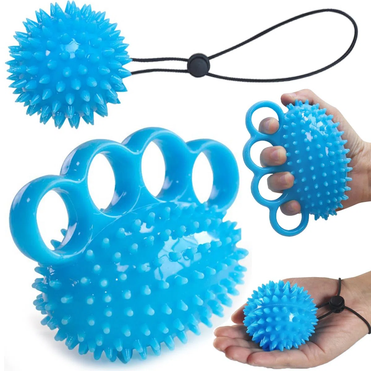 Pelota de entrenamiento para ejercitar dedos, fortalecedor de agarre, terapia física para recuperación de accidentes cerebrovasculares y alivio del estrés de