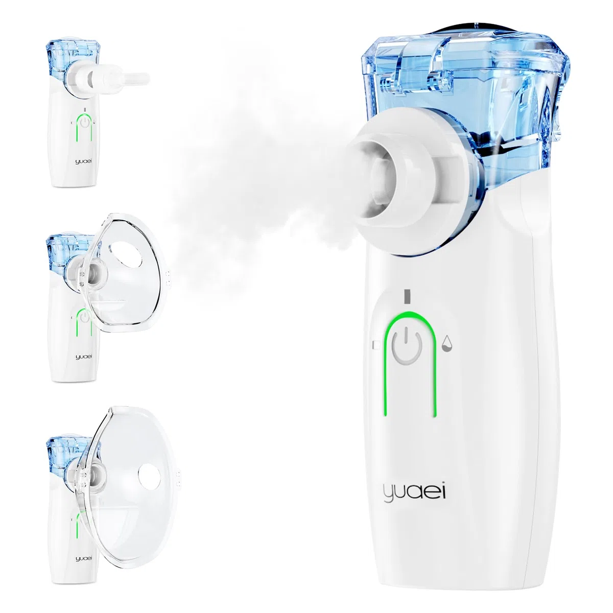 Nebulizador Portátil Para Bebé Niños Adultos: Fácil de Usar y Limpiar Nebulizador de Malla Vibrante - USB Nebulizador Adultos Portatil con 2 Mascarillas y 1 Boquilla para Usar en Casa y Mientras Viaja