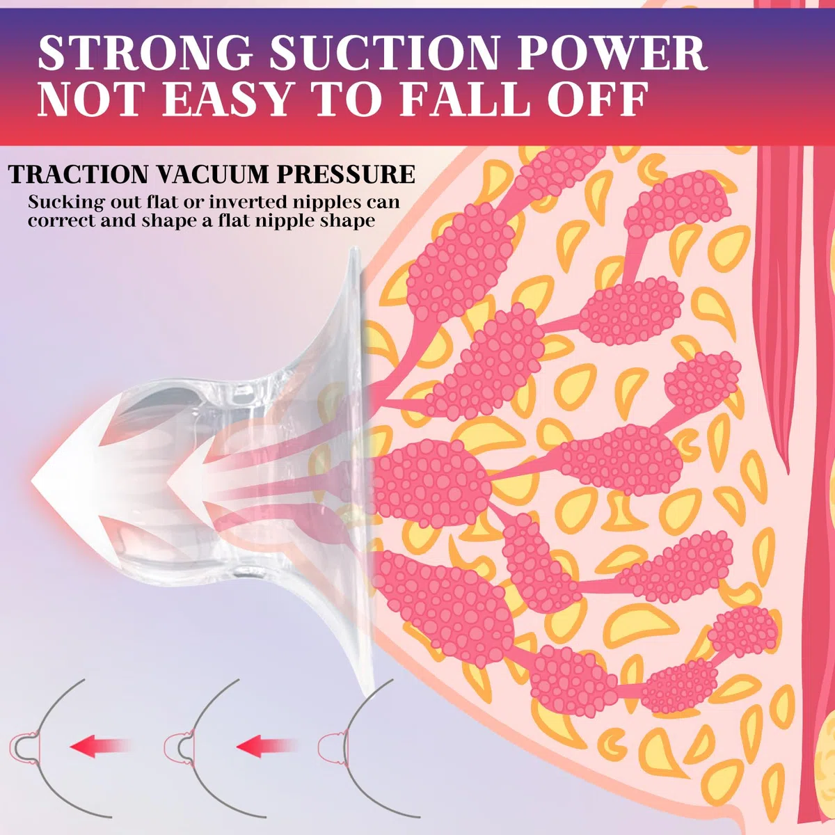 BDSMLOVE - Juego de 1 par de succionadores de pezones de silicona, estimulador de pezones con forma de pétalo, corrector de pezones, juguete sexual erótico para mujeres (Transparente)
