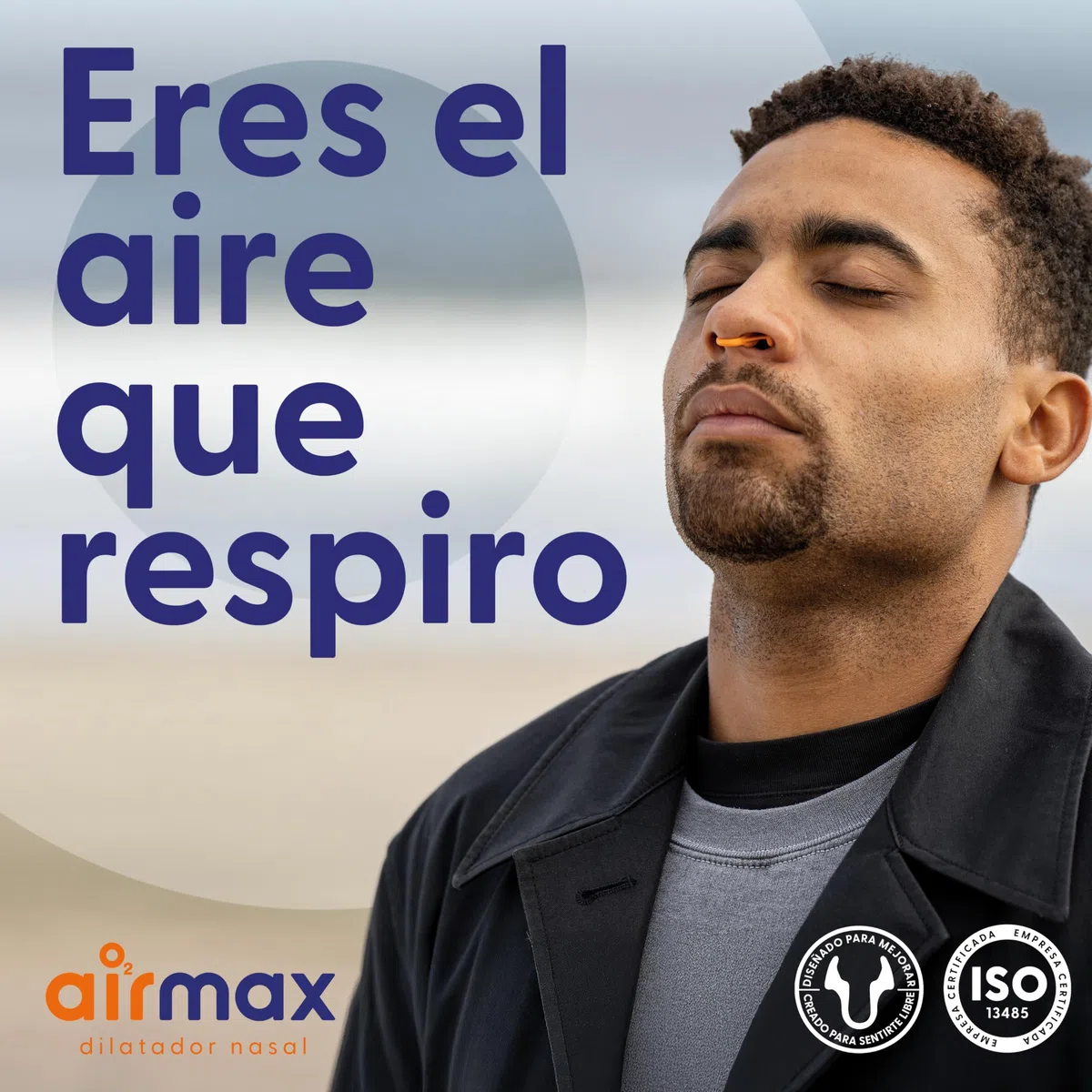 Airmax - Dilatador nasal eficaz para los ronquidos y la congestión nasal - 2x de tamaño mediano - Dispositivo médico recomendado por los médicos