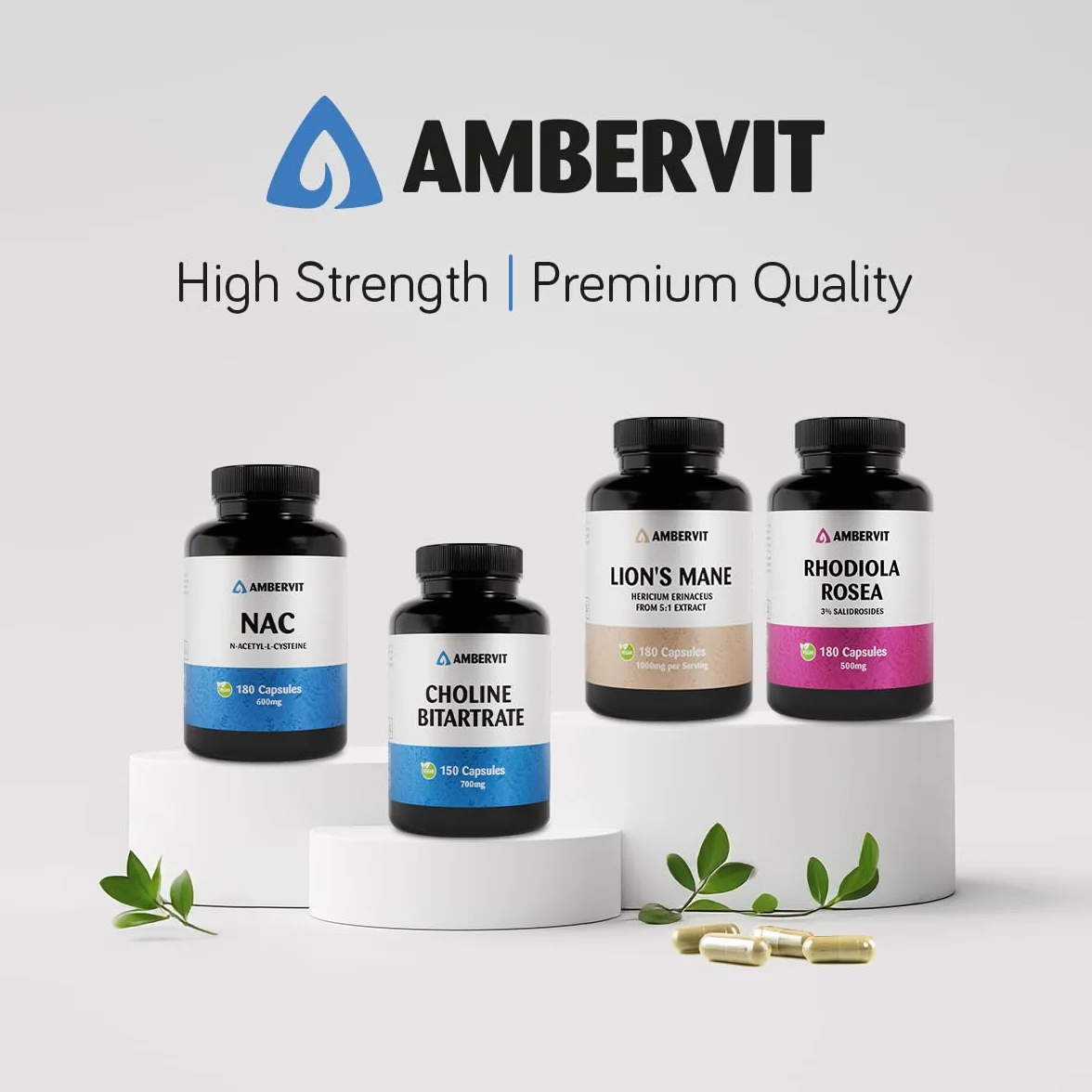Colina alta dosis 700 mg - 150 cápsulas - para 5 meses de stock | Función hepática, metabolismo de los lípidos, memoria y función cerebral | Vegano, sin gluten | Ambervit