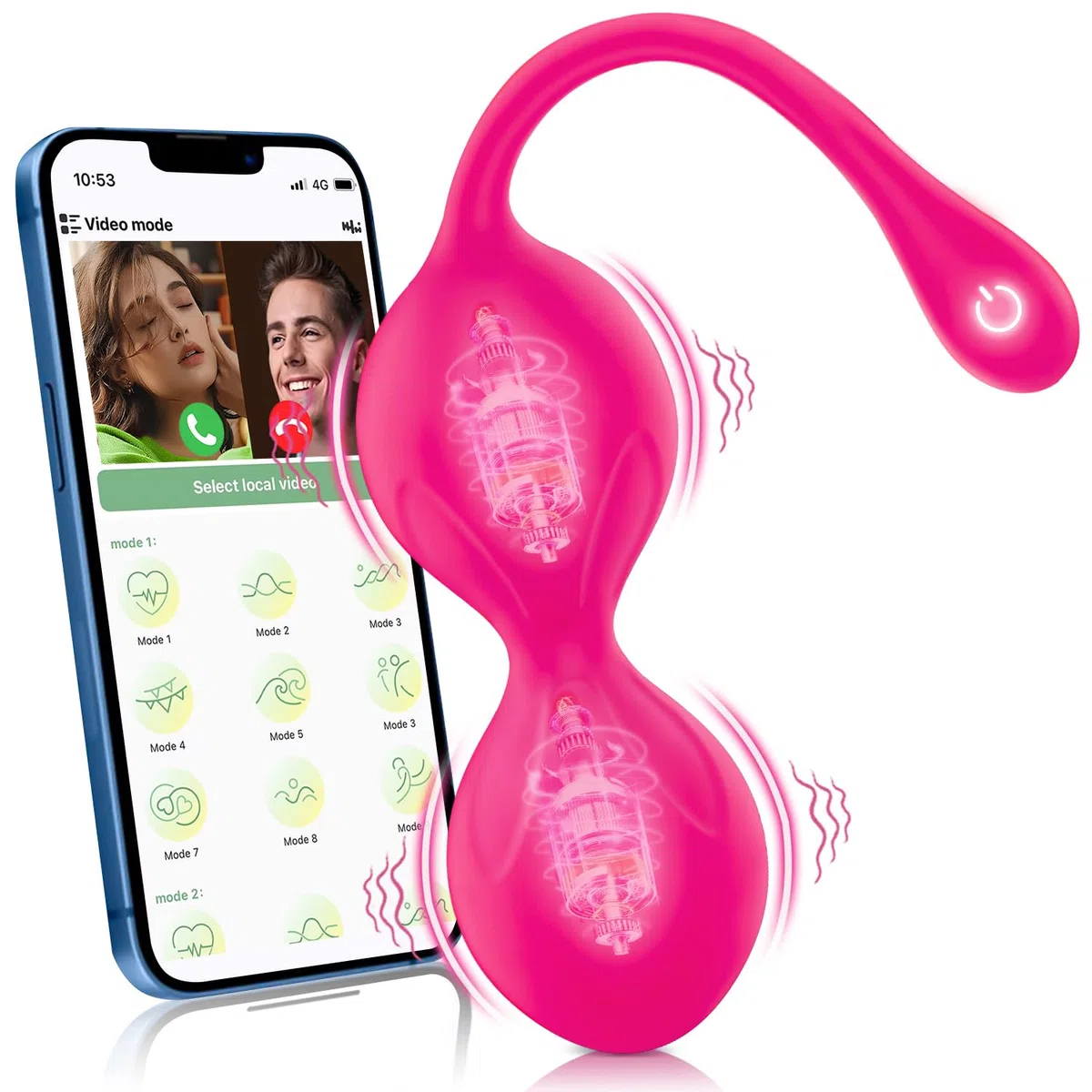 Vibradorador Mujer Juguetes Eróticos Para Pareja Sexuales Vibrador Mando Distancia 9 Modos Vibradorador Clítoris Control Remoto APP Huevo Vibración con Mando Vibradores Consoladores.. para Mujer(Pink)