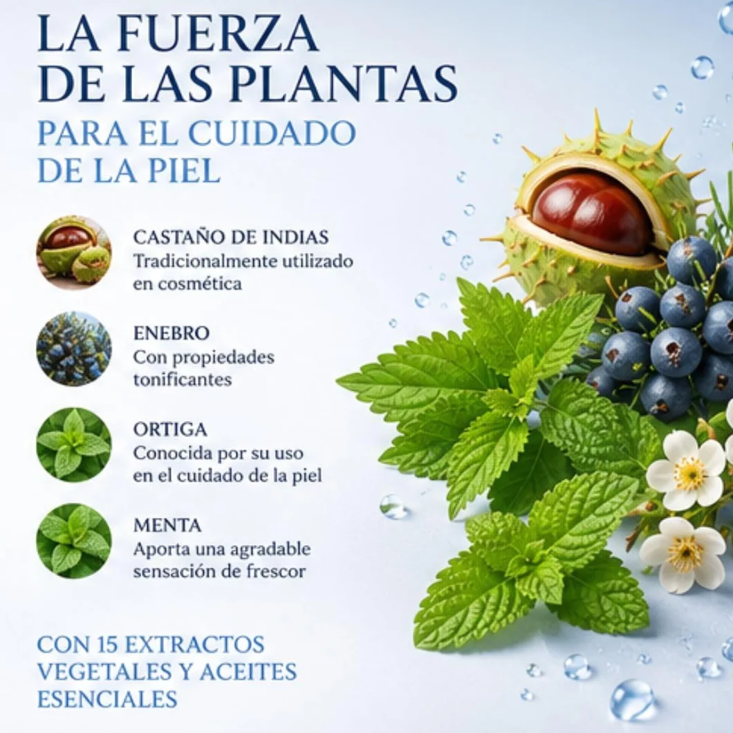 Green idea Lymforegen Gel para Piernas Cansadas y Pesadas – Gel Refrescante para Masaje Corporal con 15 Extractos Vegetales, Aceites Esenciales, Mentol y Rutina – 250 ml