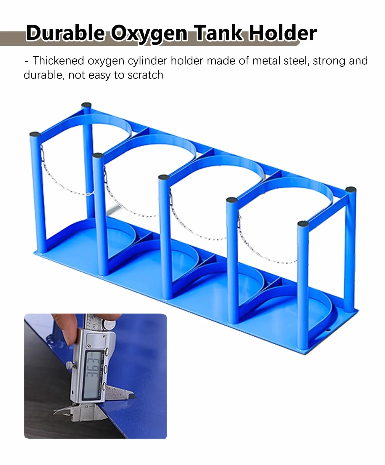 Estante cilíndrico de oxígeno para 1-6 tanques, soporte de almacenamiento médico portátil para transporte y almacenamiento seguros