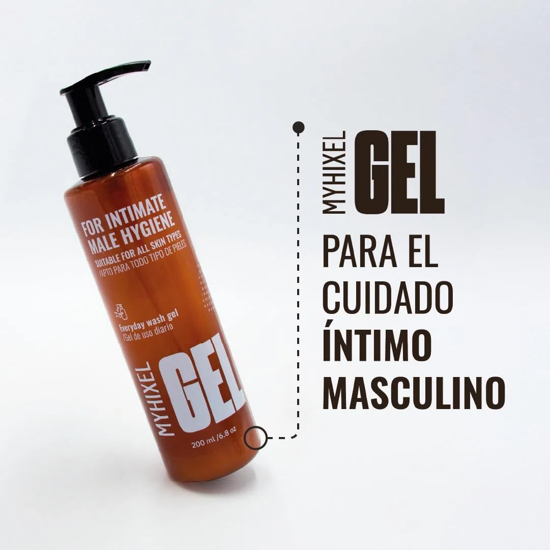 MYHIXEL - Gel Intimo Hombre | Gel Intimo Masculino para Higiene y Protección | Jabón Intimo Hombre pH Balanceado Sin Sulfatos | Previene Infecciones | Fragancia Agradable I 200ml (1 Unidad)