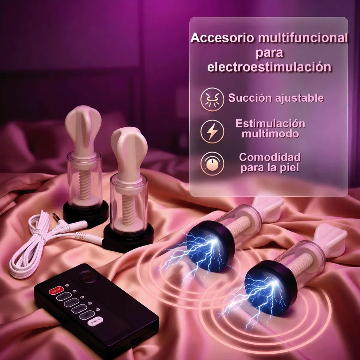 Estimulación Eléctrica Ventosas para Pezones Electroestimulación Succionador Pezones Aspiradores de Pezón Descarga Masturbación Sex Toy Senos Ventosas SM Juguetes Bdsms de Clítoris Estimulador