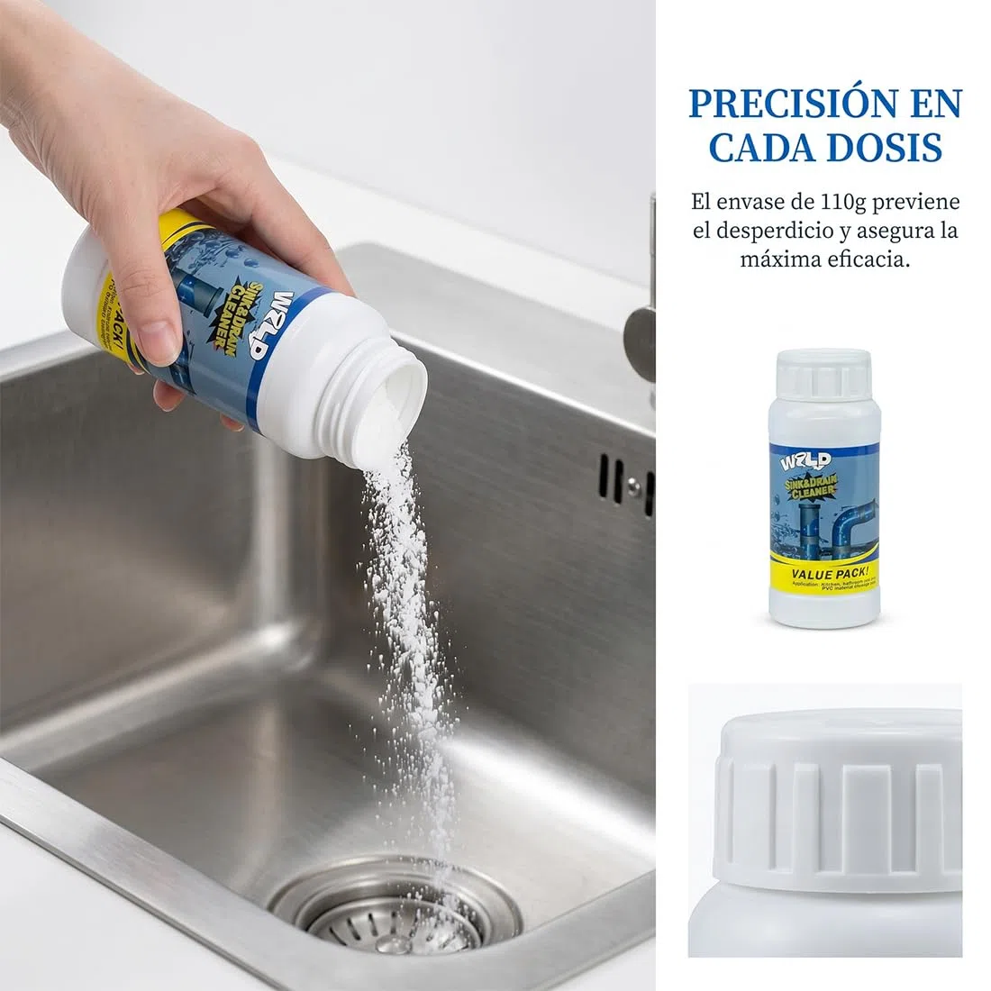 Drainelix Limpiador Desague, 2026 Potente Drainelix Limpiador De Desague, Drainelix Espuma, Drainelix Desatascador, Para Fregaderos, Duchas, Inodoros Y Tuberías (2 Botella(220g))