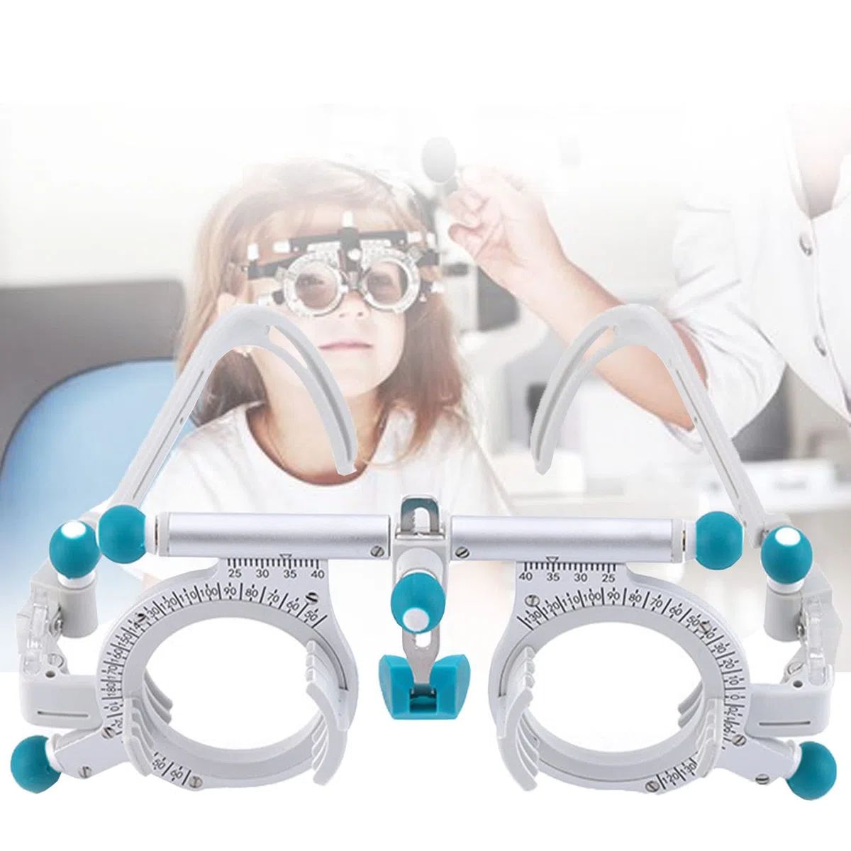 Juego de lentes de prueba ópticas, montura para lentes de optometría ocular, montura para lentes de prueba ópticas, montura para lentes de prueba oculares de optometría, montura para lentes de prueb