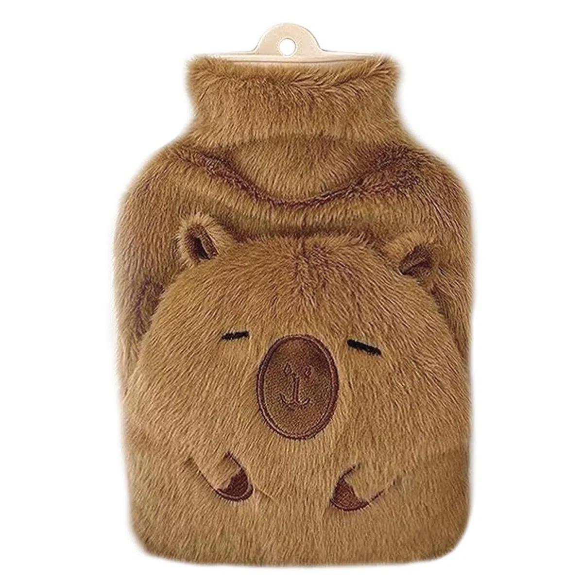 Capibara Peluche Bolsa Agua Caliente, Lindo Bolsas Agua Caliente, 1000ML Hot Water Bottle with Cover, Capybara Peluche Saco Agua Quente, Hot Water Bag Regalo Mujer Niño para Navidad Cumpleaños