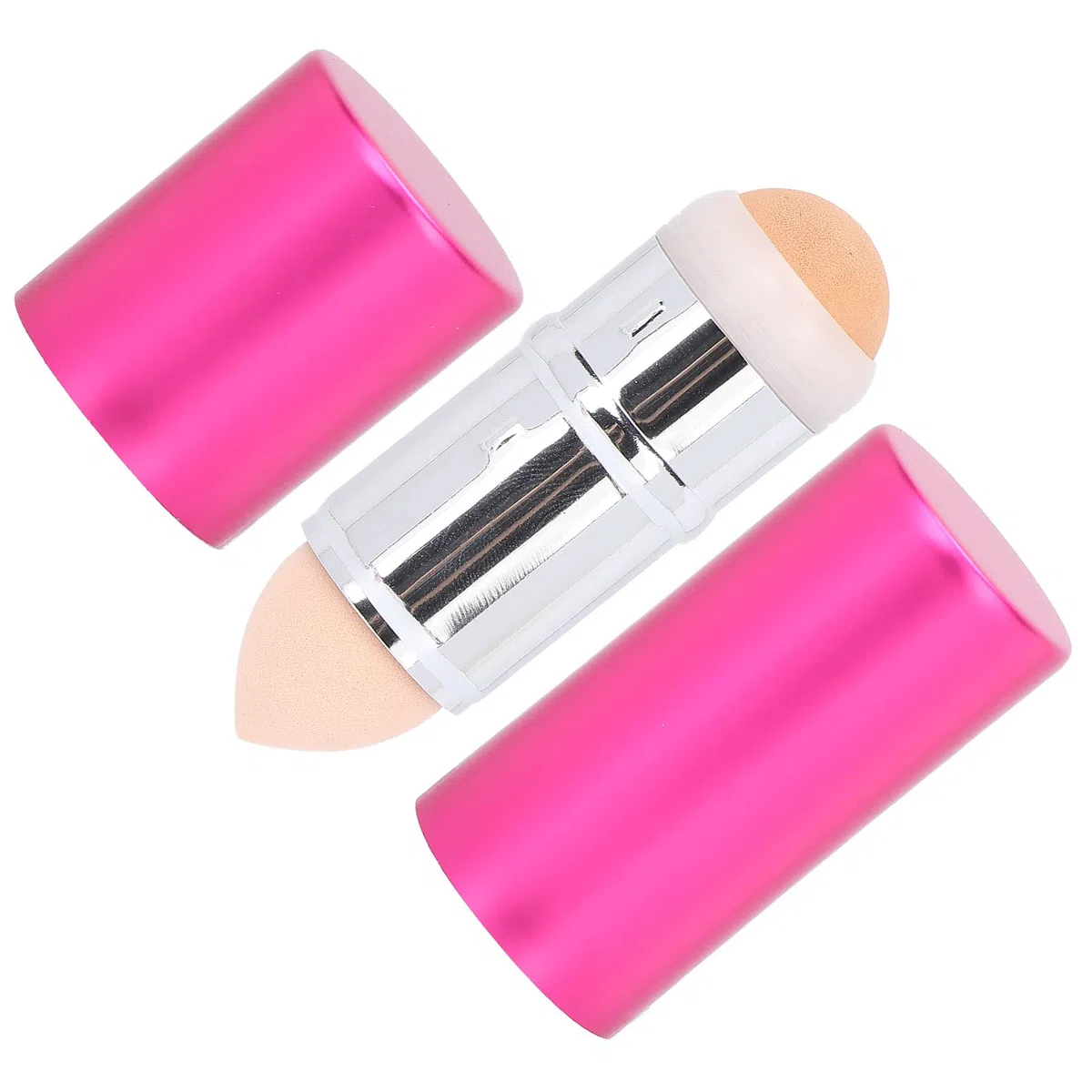 Herramienta de belleza portátil con piedra volcánica rosa para control aceite, ideal maquillaje y masaje facial (Bolas que absorben)