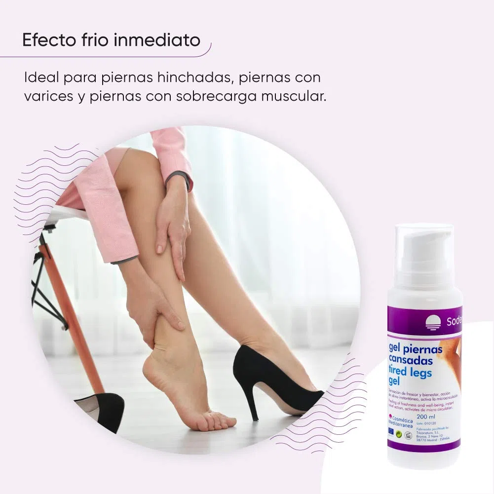 Crema Arnica Piernas cansadas circulacion Gel efecto frio piernas ligeras hinchadas varices mejora la circulacion y alivia el dolor/piernas cansadas