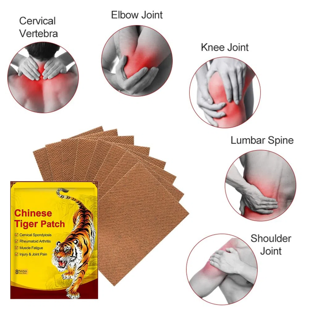 80 PCS Parches Para El Dolor, Parches Para Aliviar El Dolor En Los Músculos, Parche Chino Infrarrojo Lejano Alivio del Dolor, Parches Calor Lumbarpara Aliviar el Dolor de Rodilla, Espalda