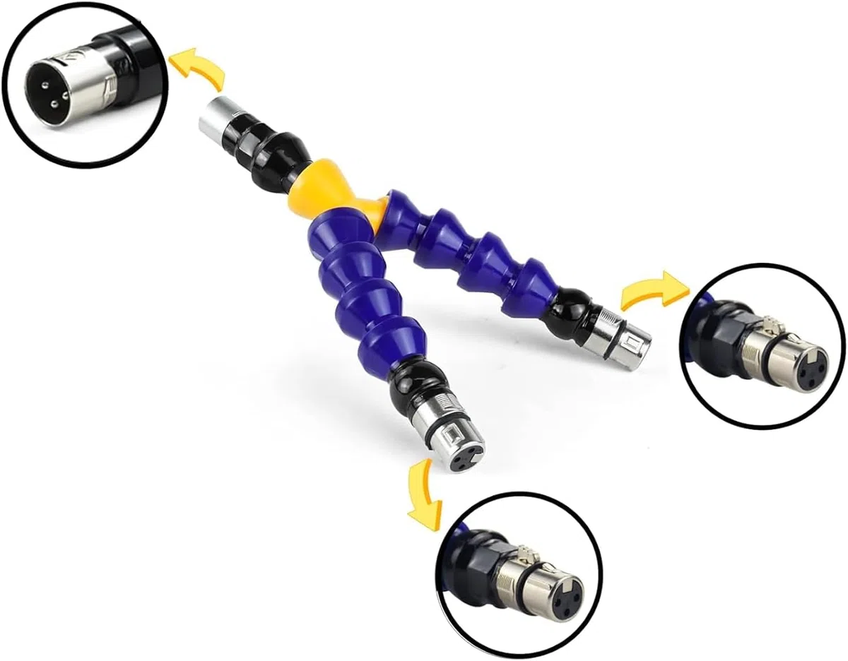 Adaptador 3XLR Extensión para Máquina Sexual Automática Barra de Extensión Flexible en Forma de Y Ajustable para Ángulo 2 Conector 3XLR Compatible con Consoladores, Ventosa y Masturbación