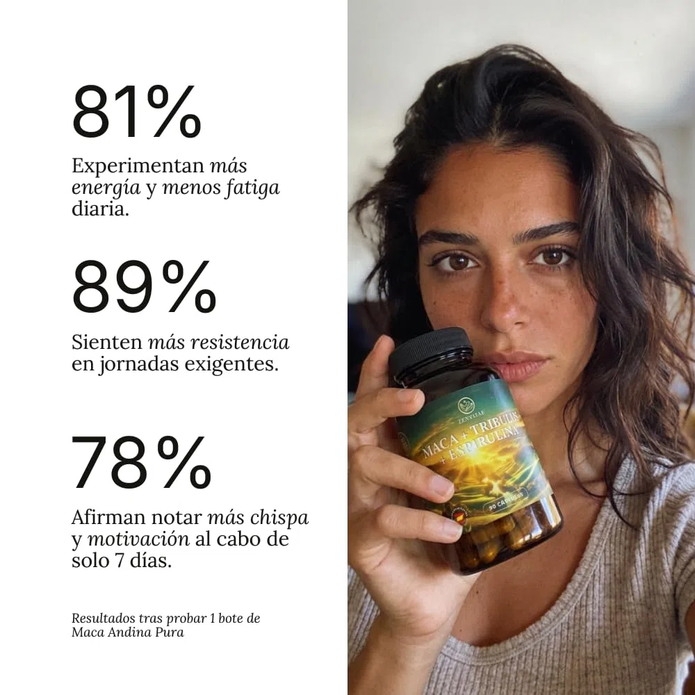 Maca Andina Líbido y Energía Diaria 90 Capsulas para 3 Meses | Formula 6 en 1 con Zinc + Vitaminas C y B12 para Rendimiento Físico de Alta Absorción 9.000 mg