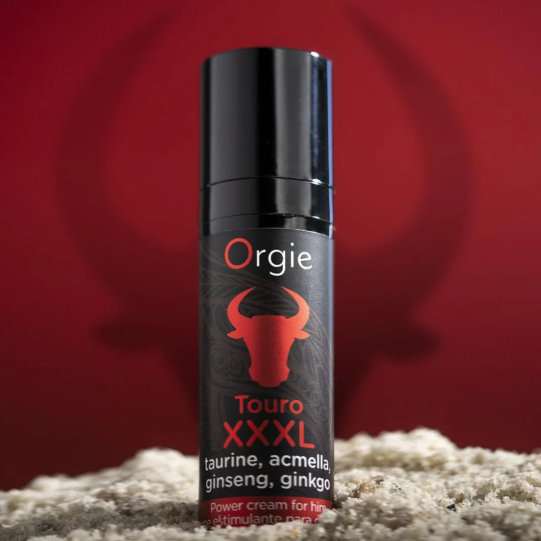 Touro XXXL Crema Masculina Estimulante con Efecto Vibrador y Sensación de Volumen | Ginseng, Acmella y Taurina | Potenciador de Erección | 15ml
