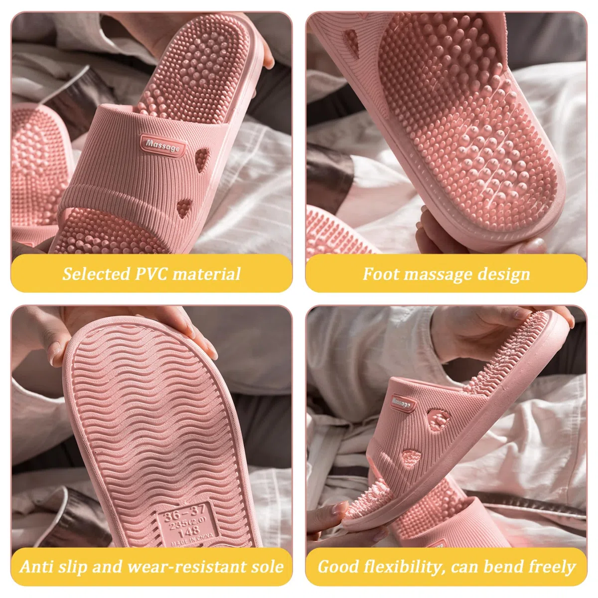 Sandalias de acupresión masajeador de pies Sandalias de acupuntura de acupuntura de acupunta zapatillas zapatos reflexología sandalias alivio de dolor no deslizadoras de deslizamiento mujeres y hombr