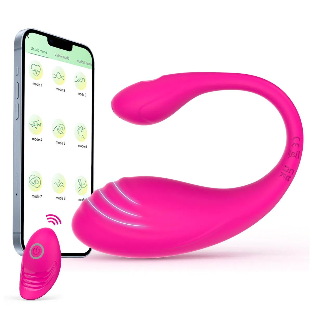 Bolas de entrenamiento para el suelo pélvico para mujeres – Entrenador inteligente de músculos del suelo pélvico con control por aplicación (rosa)