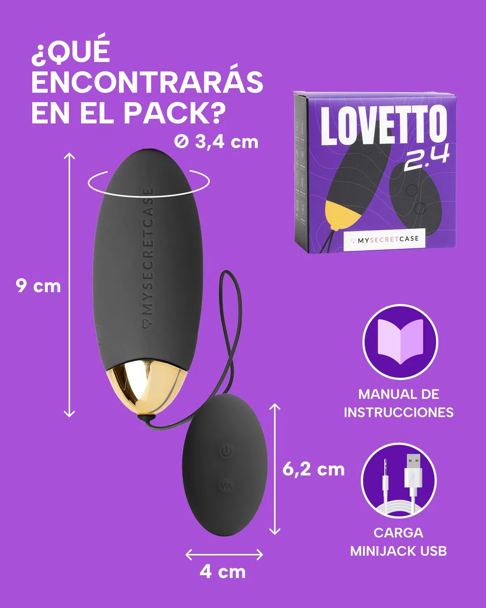 MySecretCase Huevo Vibradorador Mujer con Mando a Distancia | Juguetes Eróticos Para Pareja Sexuales 9 Modos Consoladores.. Para Mujer con Vibración Vibrador Control Remoto Silicone