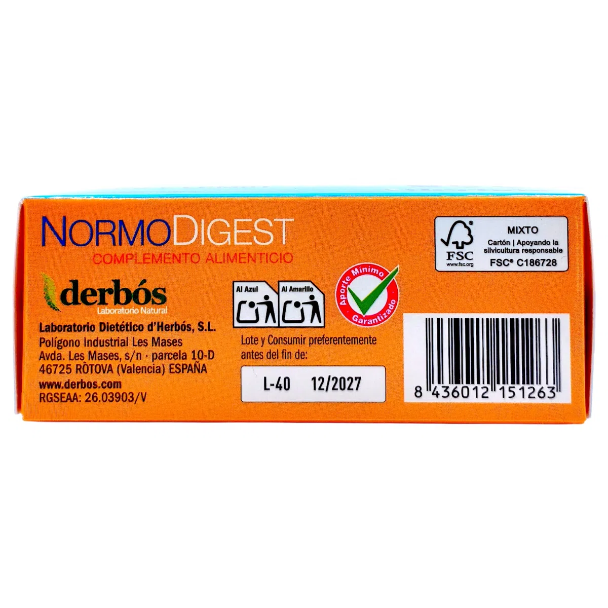 Derbós Normodigest 45 Cápsulas Vegetales - Simbiótico Avanzado (Probióticos + Prebióticos) con 11 Cepas y 6.000 Millones de Microorganismos - Equilibrio de la Flora Intestinal y Bienestar Digestivo
