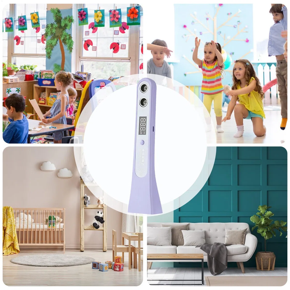 Altímetro digital inteligente, estadiómetro de altura corporal, medidor de altura ultrasónico portátil, escala de altímetro inteligente para niños, adultos y niños