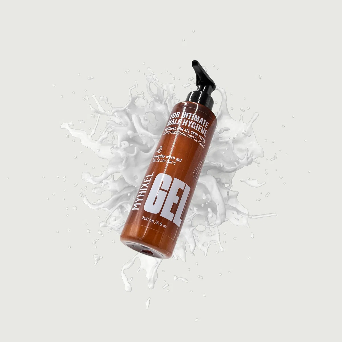 MYHIXEL - Gel Intimo Hombre | Gel Intimo Masculino para Higiene y Protección | Jabón Intimo Hombre pH Balanceado Sin Sulfatos | Previene Infecciones | Fragancia Agradable I 200ml (1 Unidad)