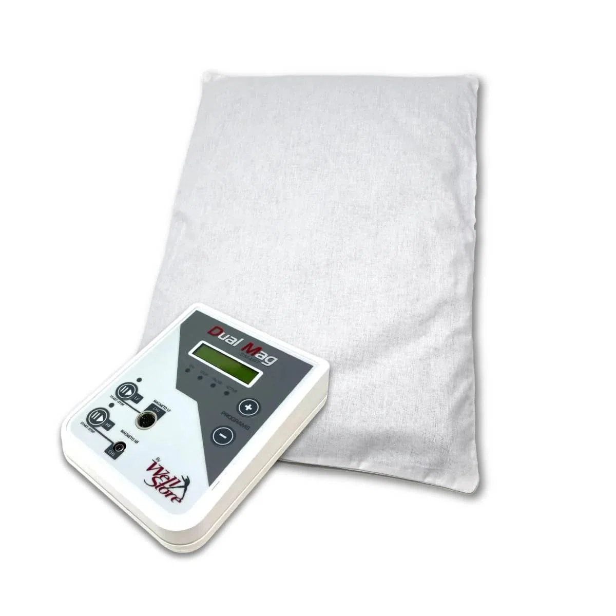 Dual Mag Smart + Almohada BF 30 x 40 Magnetoterapia CEMP Alta y Baja Frecuencia, 92 Programas, 2 Canales Independientes, Dispositivo Médico Portátil