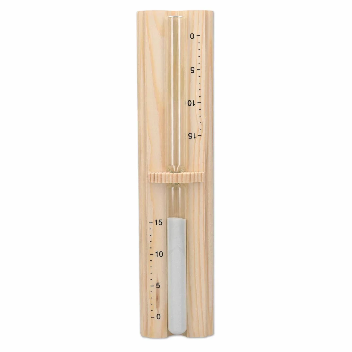 Navaris Reloj de arena para pared - Clásico reloj de arena para sauna - De madera de pino arena y cristal resistente al calor - 29.5 x 7.5 x 4CM