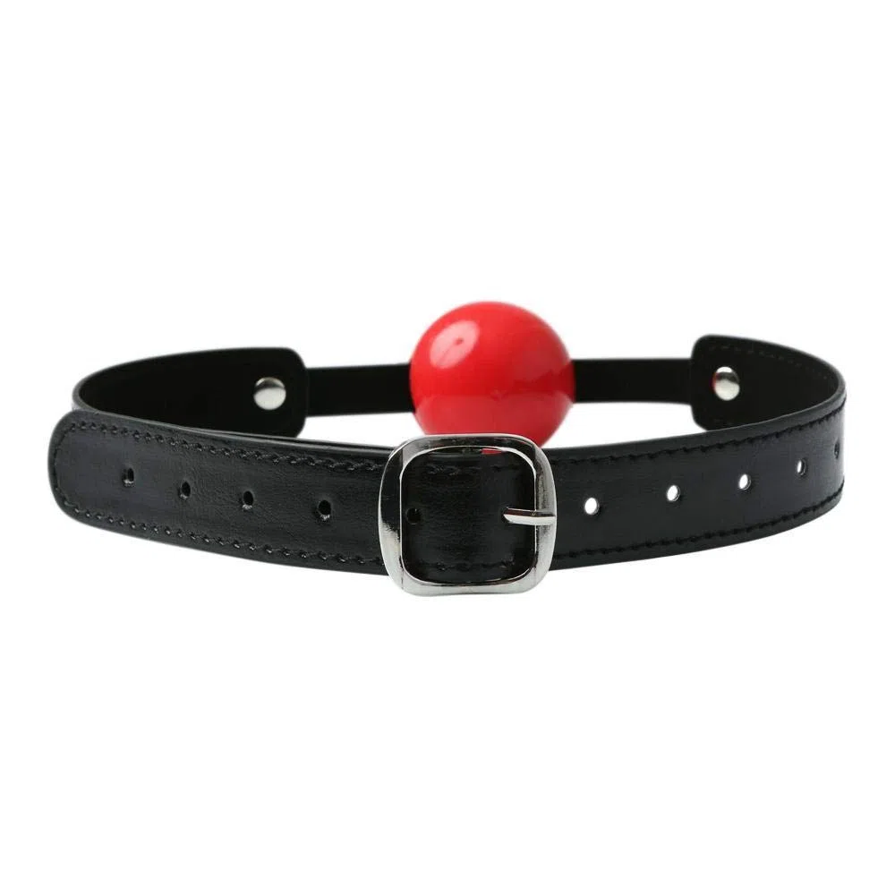 Sex & Mischief Solid Color Rojo Ball Gag Mordaza - 150 gr