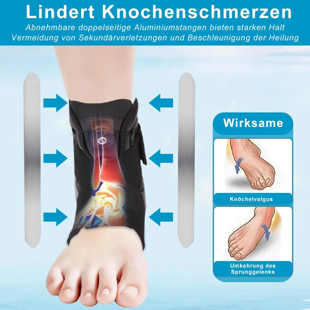 gctrler Tobillera para Esguince la derecha izquierda, tobillera ajustable con pomo para esguinces de tobillo, tendinitis, espolones calcáneos, fascitis plantar, tendinitis de Aquiles