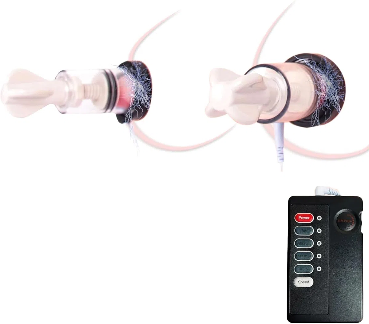 Estimulación Eléctrica Ventosas para Pezones Electroestimulación Succionador Pezones Aspiradores de Pezón Descarga Masturbación Sex Toy Senos Ventosas SM Juguetes Bdsms de Clítoris Estimulador