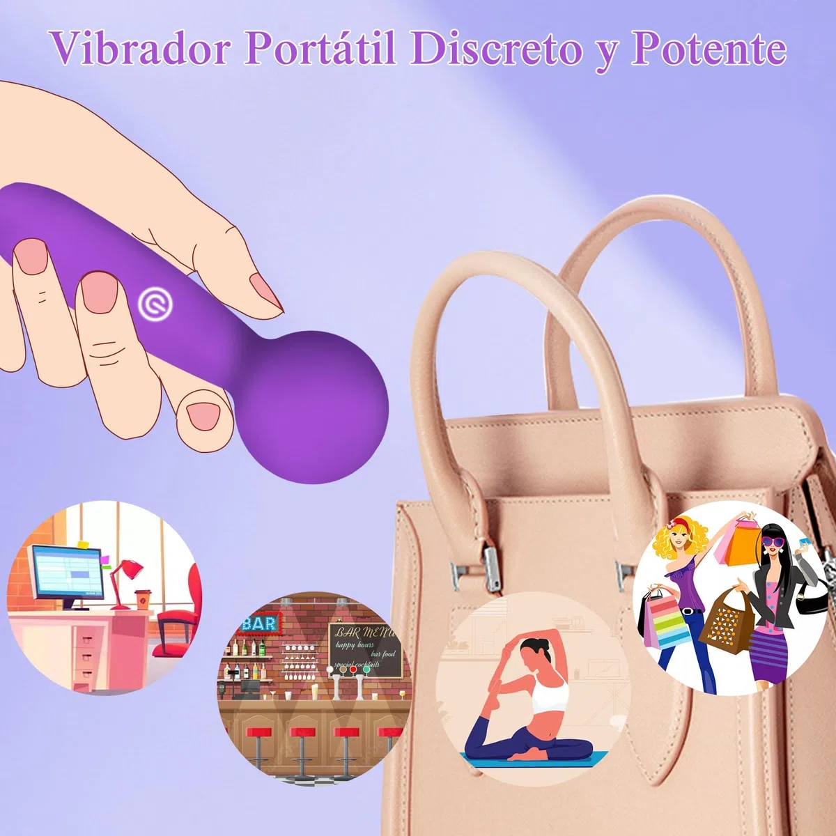 Vibradorador Mujer Juguetes Eróticos para Pareja Sexuales Vibrador Pequeño con 10 Modos Vibradores Consoladores.. para Mujer con Vibración Succionador Clítoris Juguetes Sexuales (Púrpura)