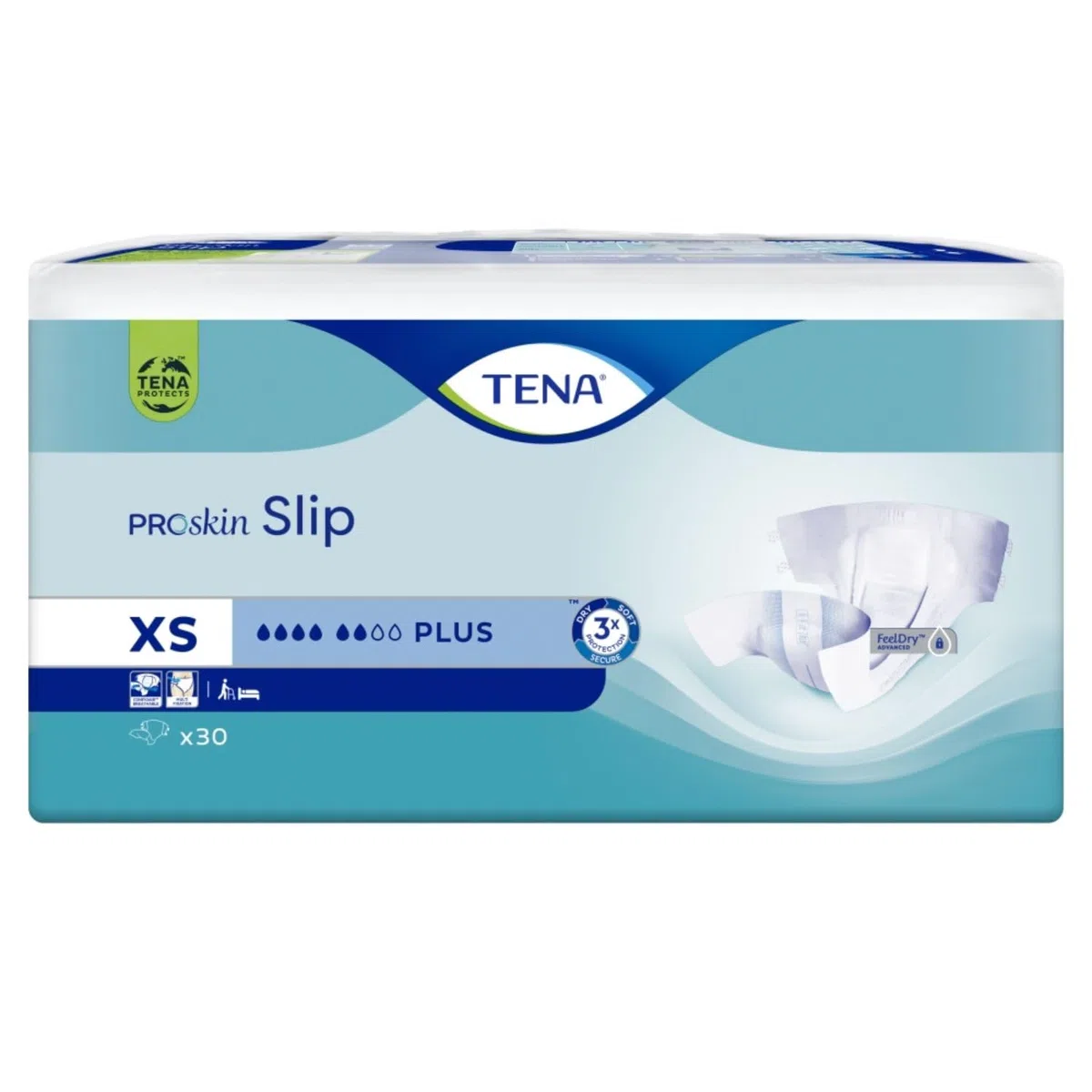 SCA Tena Slip Plus Conlioair - Lote de salvaslip, talla XS, 30 unidades