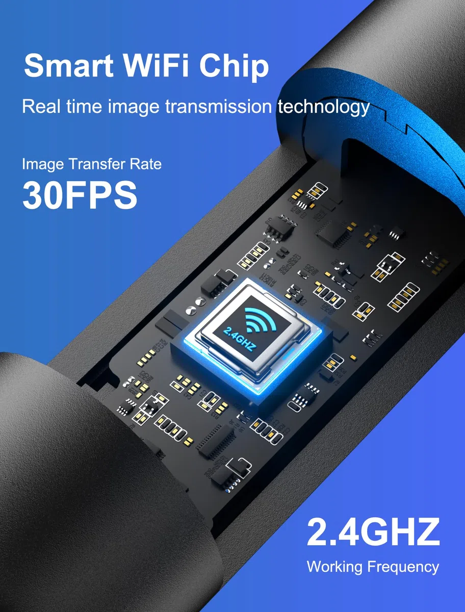 NEUTYPECHIC Otoscopio Limpiador de Oídos 3,6mm, 1920P WIFI Endoscopio Oido, Impermeable IP67 con 6 Luces LED Kit Limpiador de Oidos otoscopio digital para iPhone, iPad y Android para Cuidado Familiar