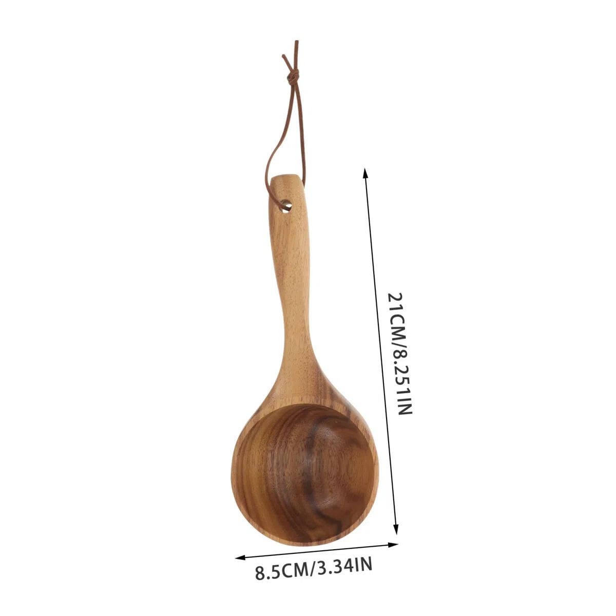 Zerodeko Cucharón de Madera Marrón para Baño y Sauna, Cucharón Labor-Saving y Conveniente Diseño Único y Artesanía Jardín y Restaurante