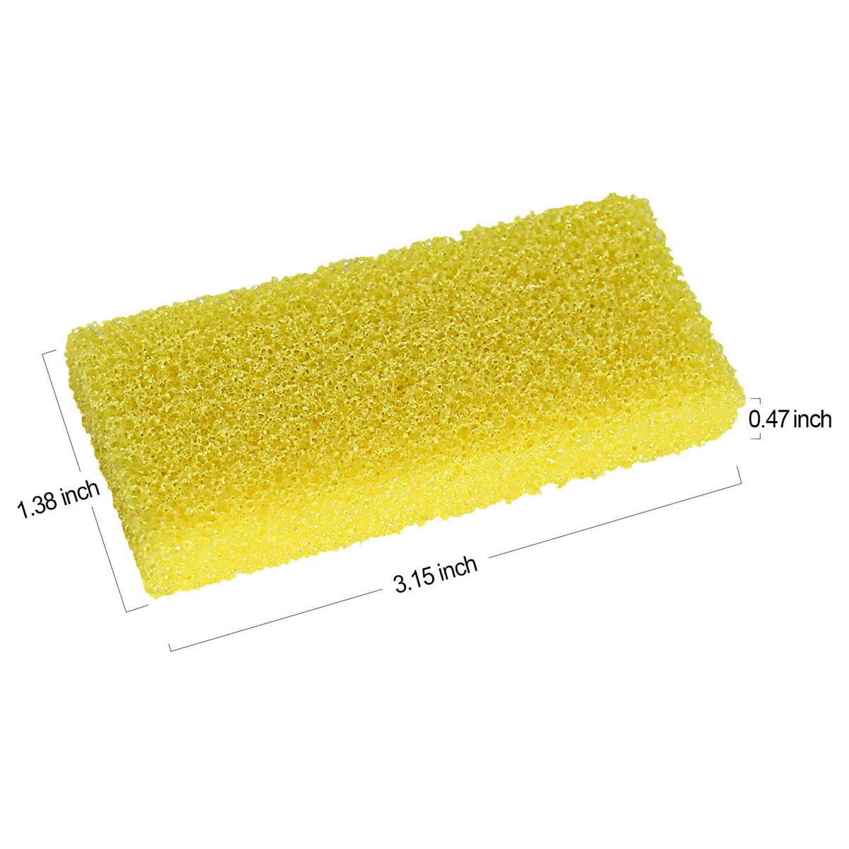 SALVMARY Piedra pómez desechable para pies, piel dura, removedor de callos, color amarillo, 40 unidades