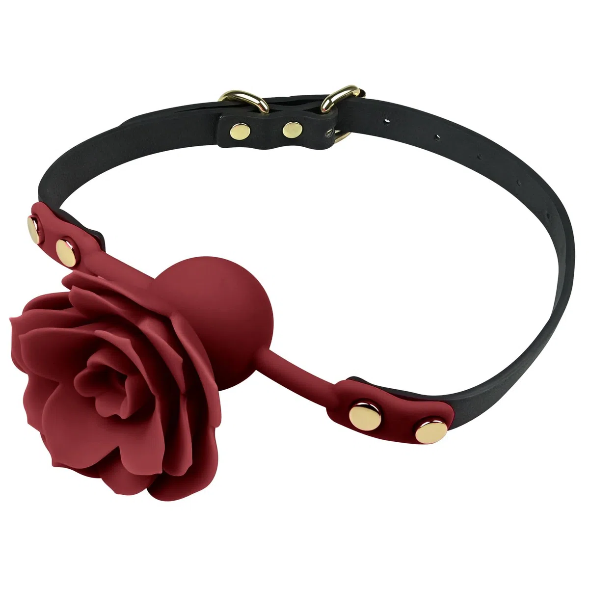 SXOVO Mordaza Boca Sex Toýs Male Female - Silicona Ball Gag de Flores, Mordaza de Bola ajustable para Esclavas Fetiche Cosplay, BDSM Juguetes Eróticos para Pareja Sexuales (Burdeos)