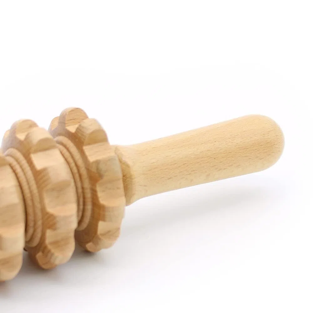 Masajeador Anticelulitico De Maderoterapia, Rodillo Masajeador Curvado Para Todo El Cuerpo, Favorece La Circulación, 11 Ruedas Desmontables, Alivio Del Dolor Muscular Y Relajación, 40 Cm