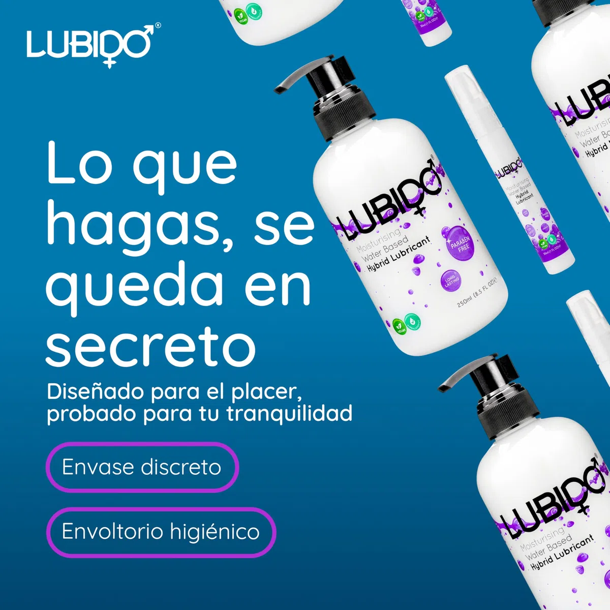 Lubido Gel Lubricante Hybrid Cremoso Hidratante sin parabenos - 250 ml