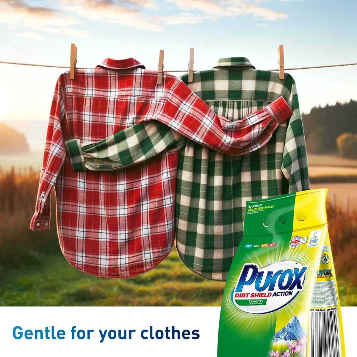 PUROX UNIVERSAL Detergente Lavadora Polvo en bolsa (142 Lavados) – para todo tipo de tejidos, elimina manchas, ecológico, protege contra la cal, 10 kg
