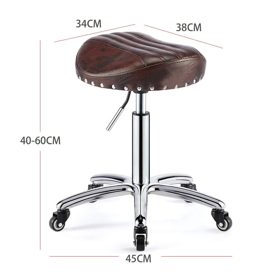 Masaje Salón de Belleza Silla de SPA Taburete/Masaje Maestro Taburete Giratorio ergonómico, Silla de Postura con un Elevador hidráulico neumático Duradero, A