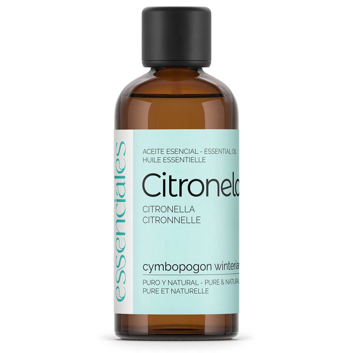 ESSENCIALES Aceite Esencial de Citronela 100 ml – 100% Puro y Natural – Aroma Cítrico Refrescante – Ideal para Difusor y Aromaterapia